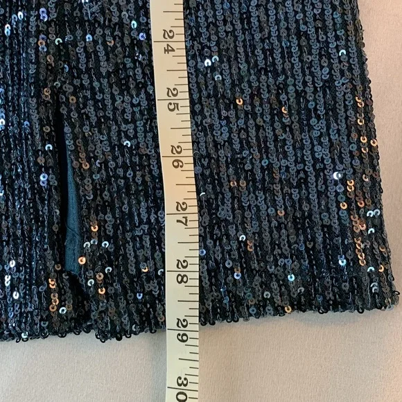 Elegant Navy Sequin Dress - Picture 9 of 10